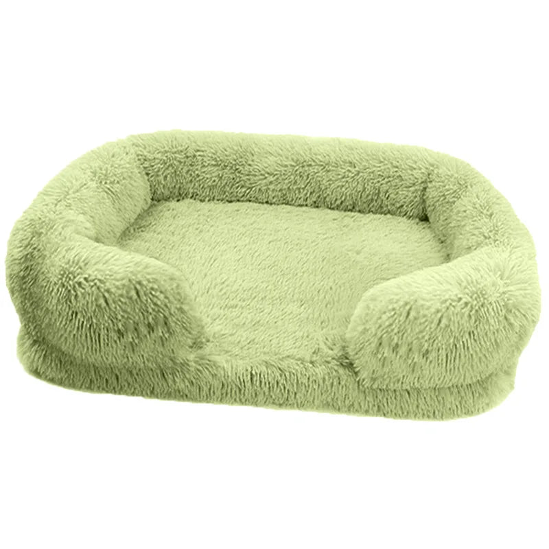 Pamper your pooch with our cozy plush dog sofa bed, providing luxurious comfort and style.