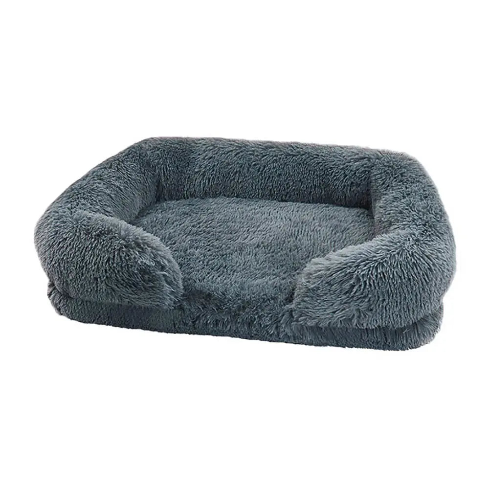 Pamper your pooch with our cozy plush dog sofa bed, providing luxurious comfort and style.
