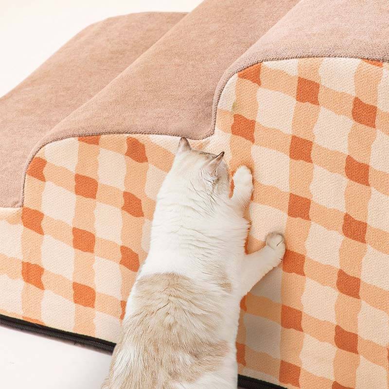 Plain Pattern Pet Climbing Ladder Removable dog stairs for couch & beds