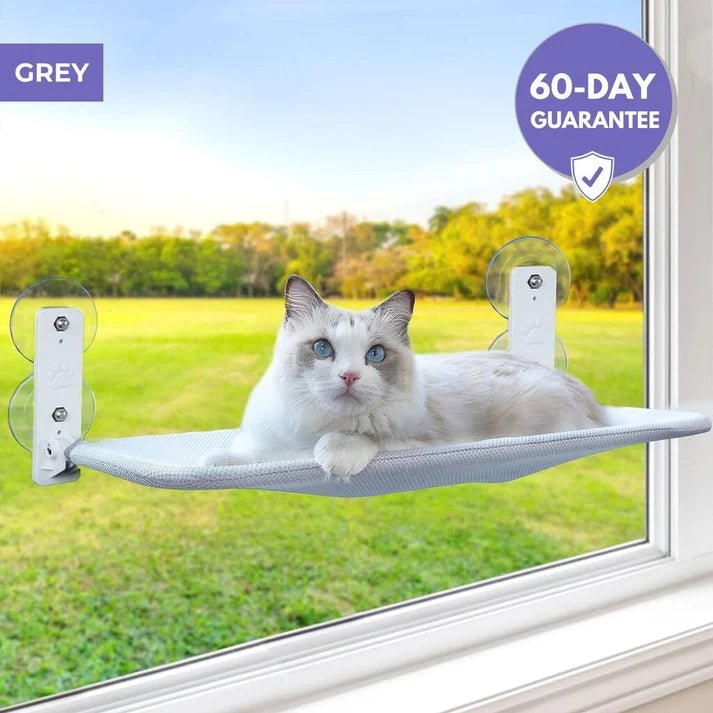 Cat Window Hammock Grey - KittyCloud™