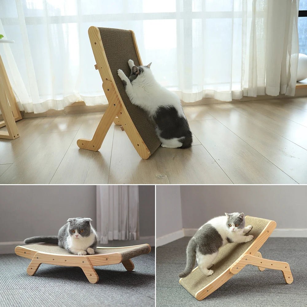 Discover ultimate comfort for your feline friend with our innovative cat bed featuring an integrated scratcher.
