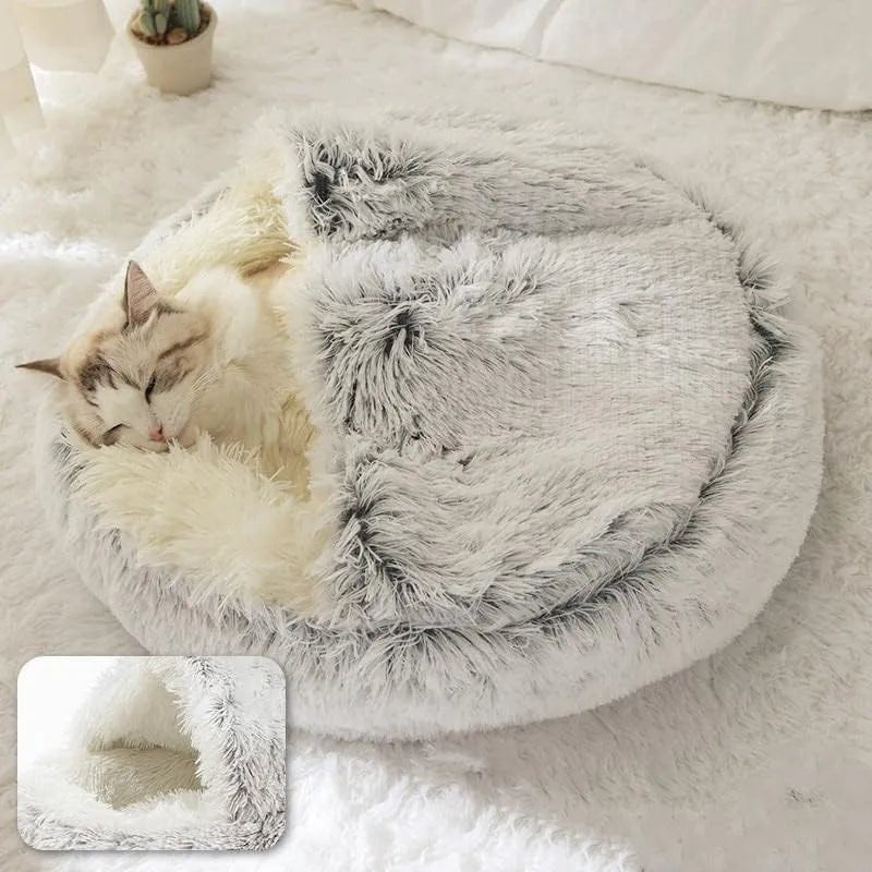 2-in-1 Plush Pet Cat Bed - HYPOCBD