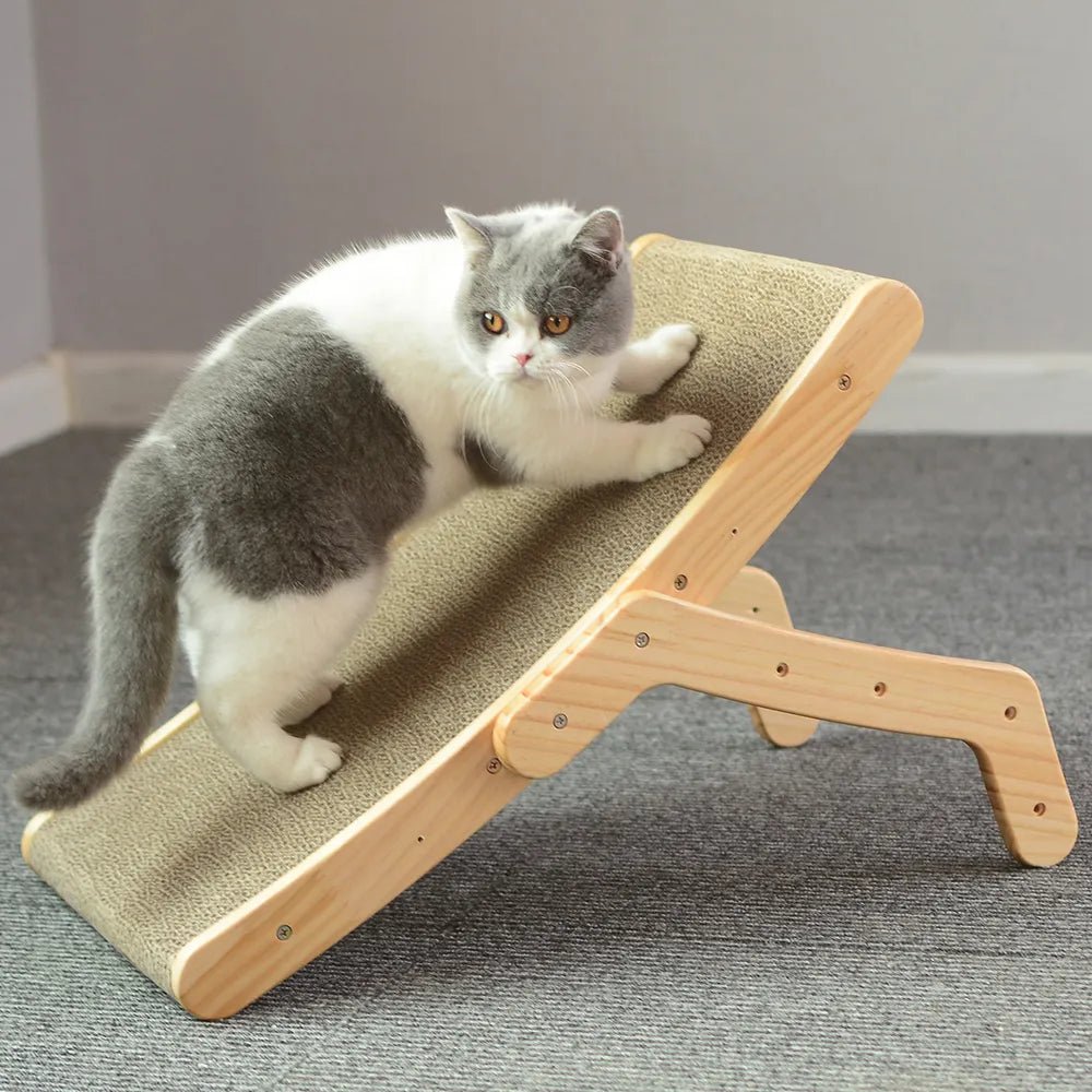Discover ultimate comfort for your feline friend with our innovative cat bed featuring an integrated scratcher.