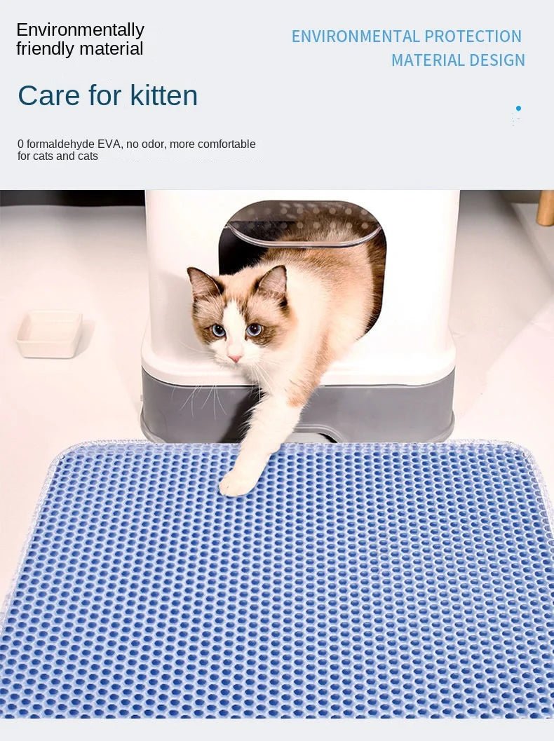 Double Layer Waterproof Cat Litter Mat - Clean & Non-Slip - HYPOCBD
